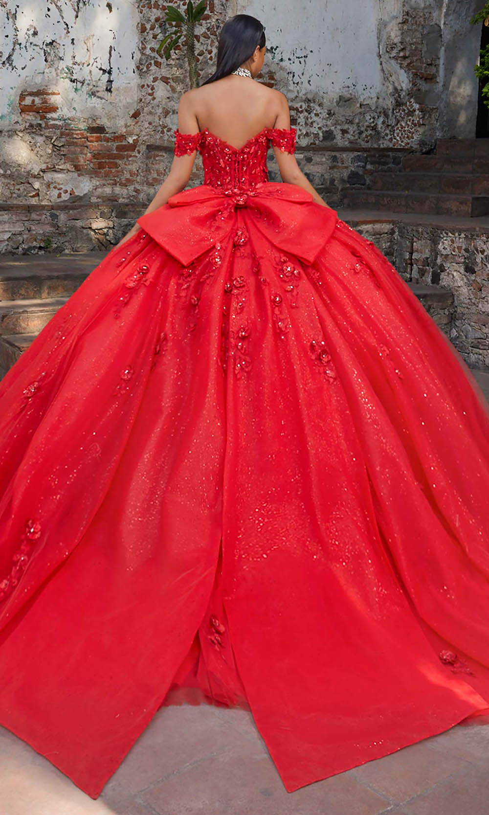 Vizcaya by Mori Lee 89546 - Sweetheart Oversized Bow Floral Ballgown Ball Gowns