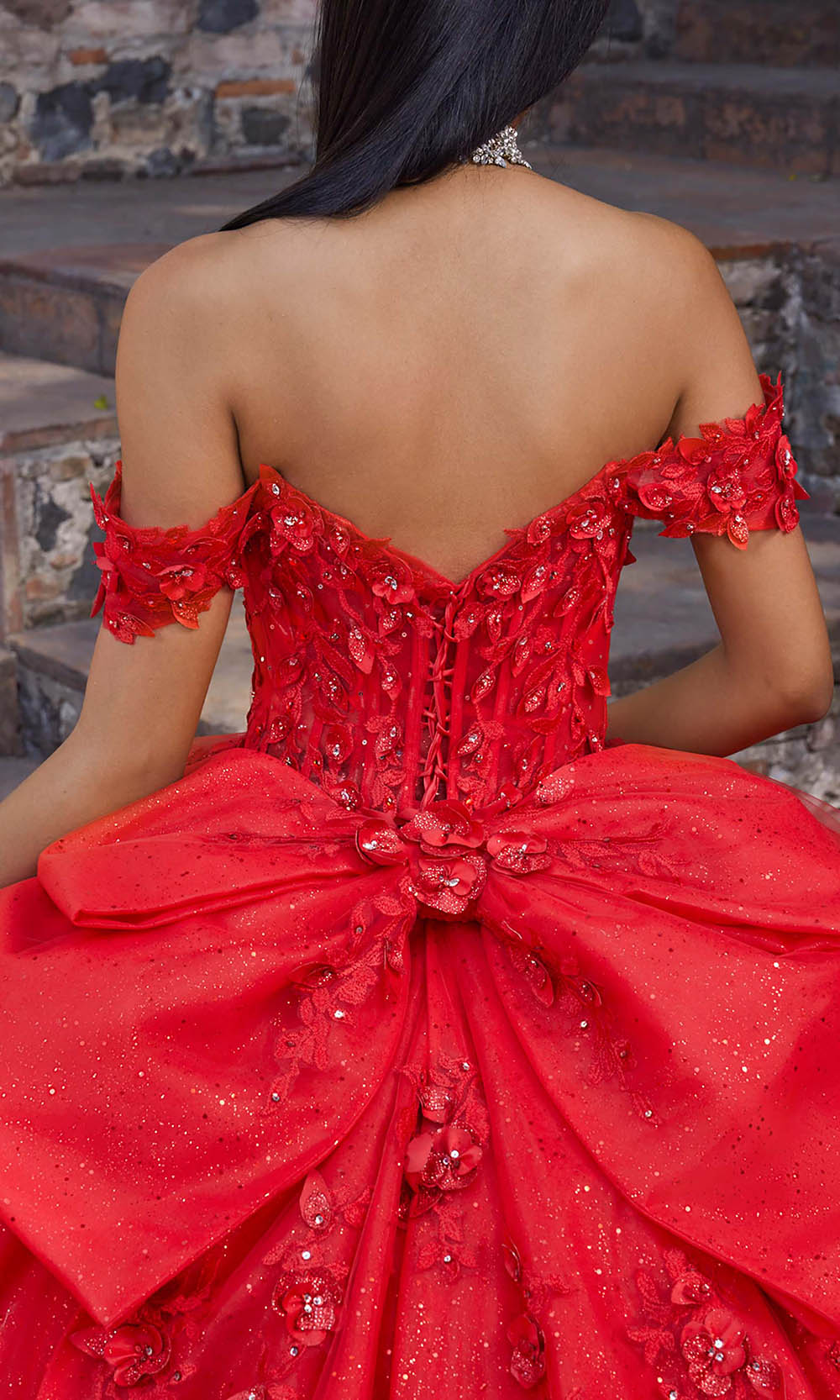 Vizcaya by Mori Lee 89546 - Sweetheart Oversized Bow Floral Ballgown Ball Gowns