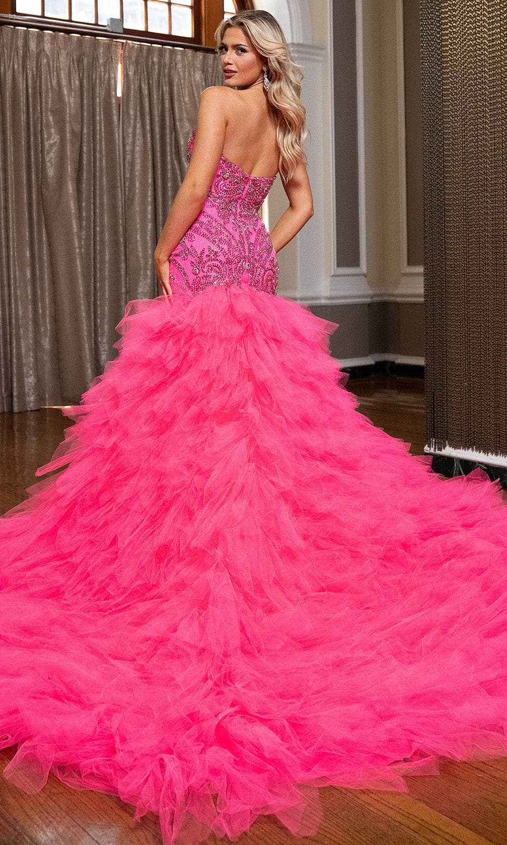 Rachel Allan 50346 - Strapless Dramatic Ruffle Trumpet Dress Pageant Dresses