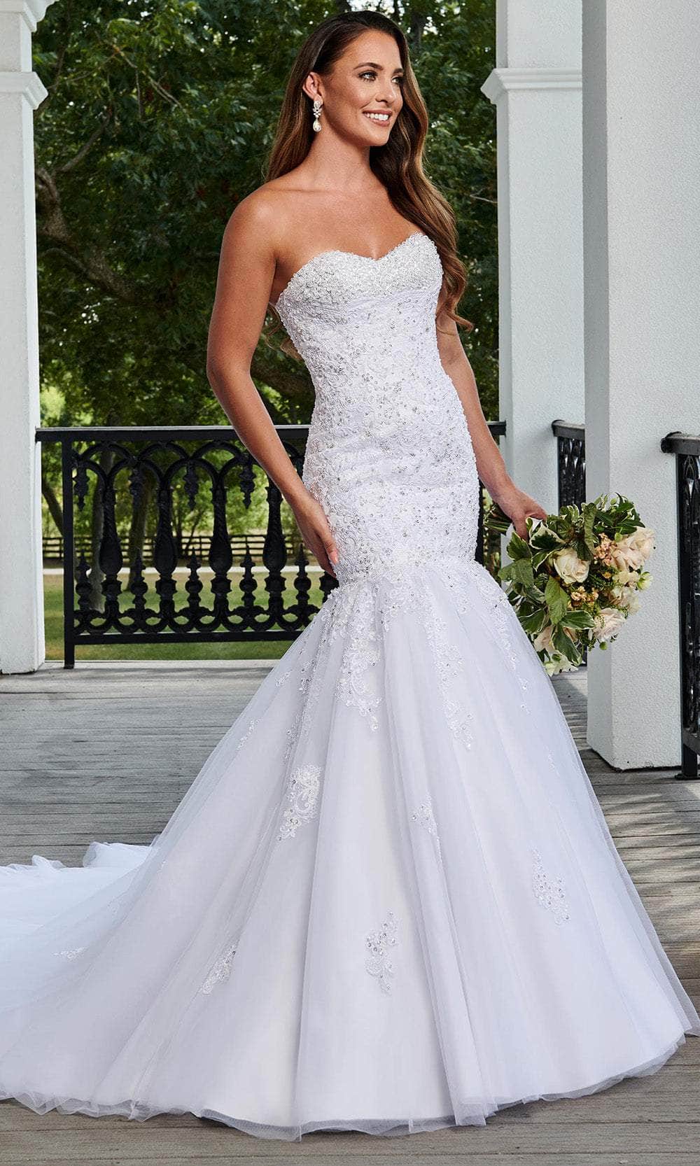 Rachel Allan 6207 - Beaded Lace Tulle Mermaid Bridal Gown Bridal Dresses