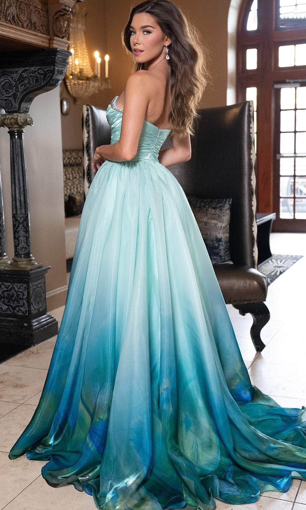 Rachel Allan 70727 - Flowing A-line Gown with Ruched Bodice Special Occasion Dress