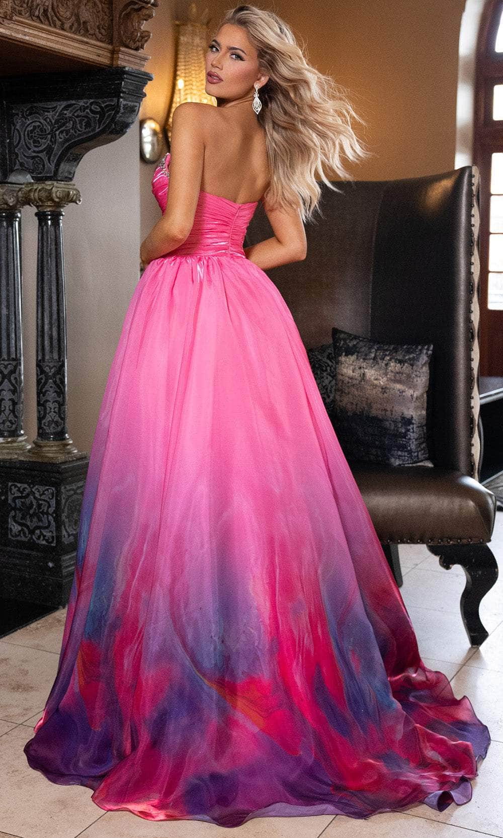 Rachel Allan 70727 - Flowing A-line Gown with Ruched Bodice Special Occasion Dress