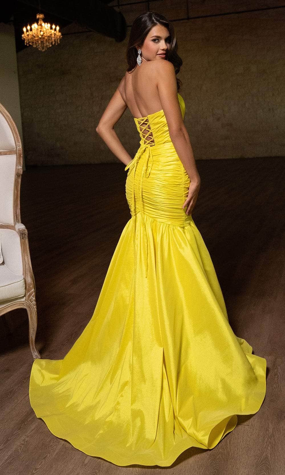 Rachel Allan 70792 - Ruched Bodice Taffeta Strapless Gown Prom Dresses