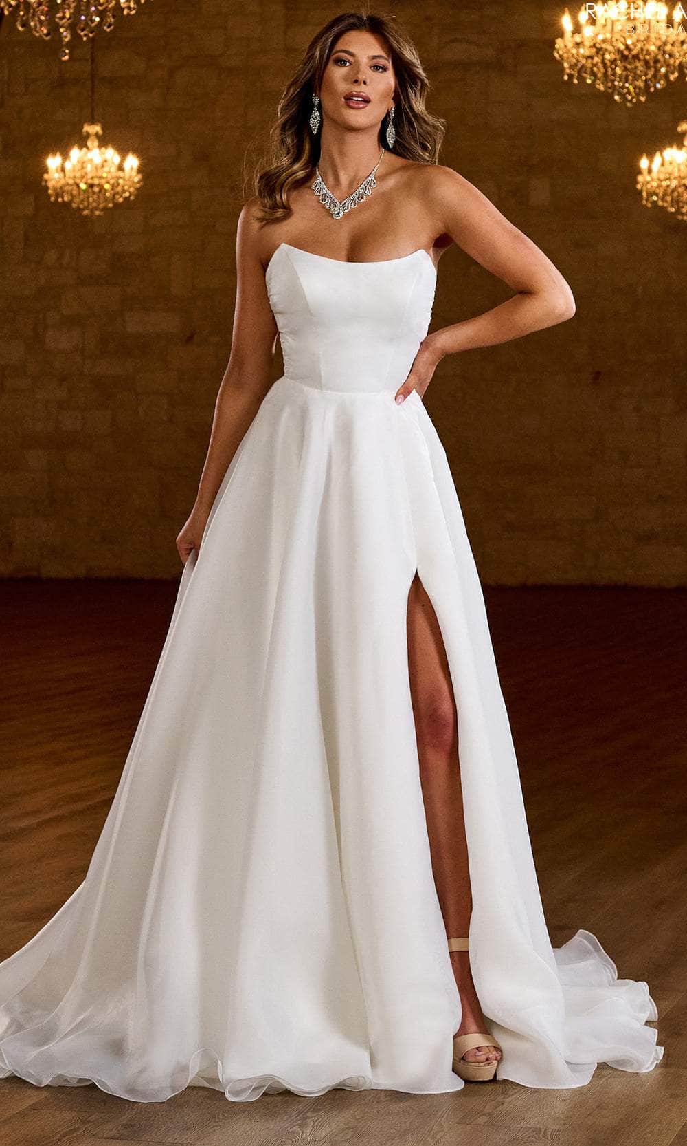 Rachel Allan Bridal RB2190 - Rhinestone Embellished Strapless Wedding Gown Special Occasion Dresses 00 /  Ivory Nude
