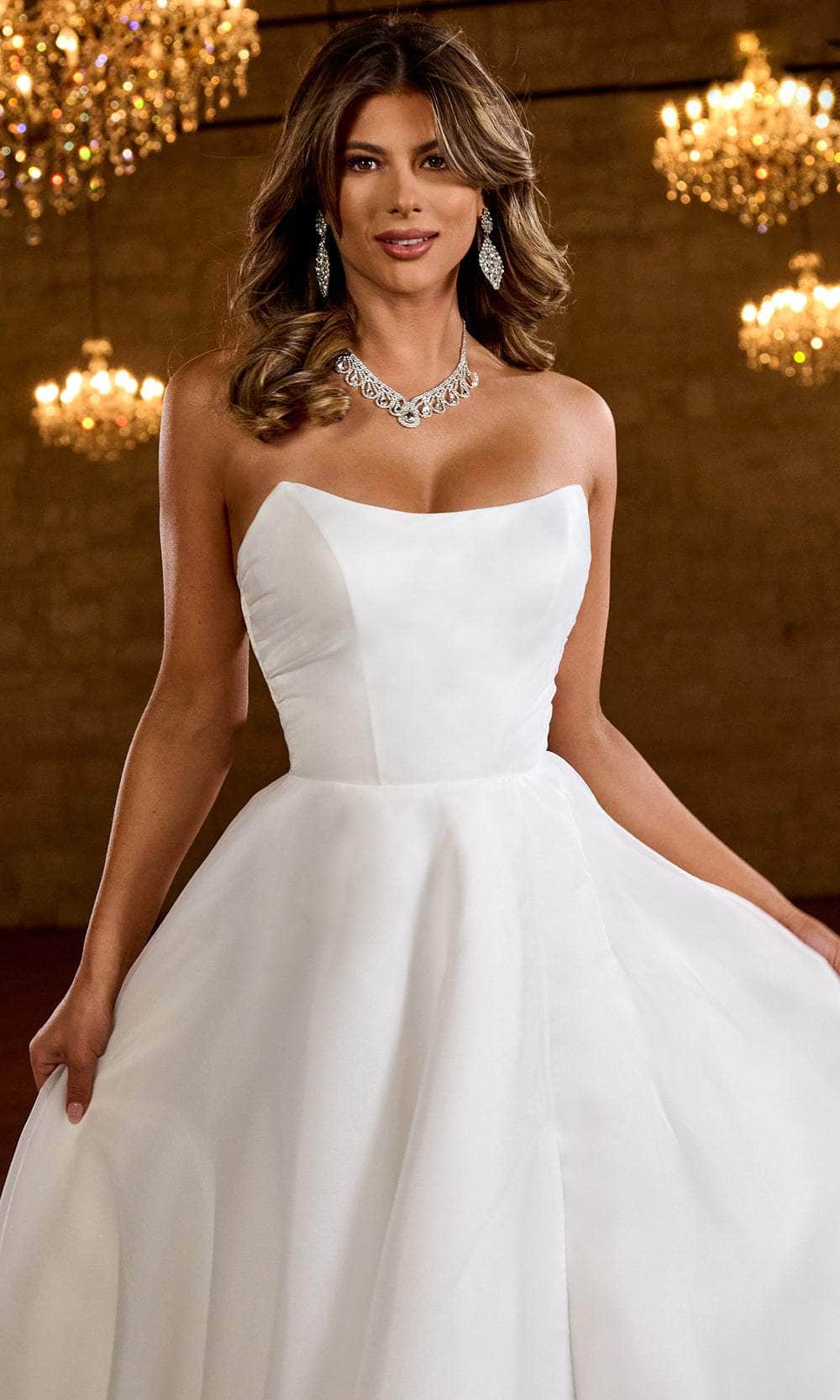 Rachel Allan Bridal RB2190 - Rhinestone Embellished Strapless Wedding Gown Special Occasion Dresses