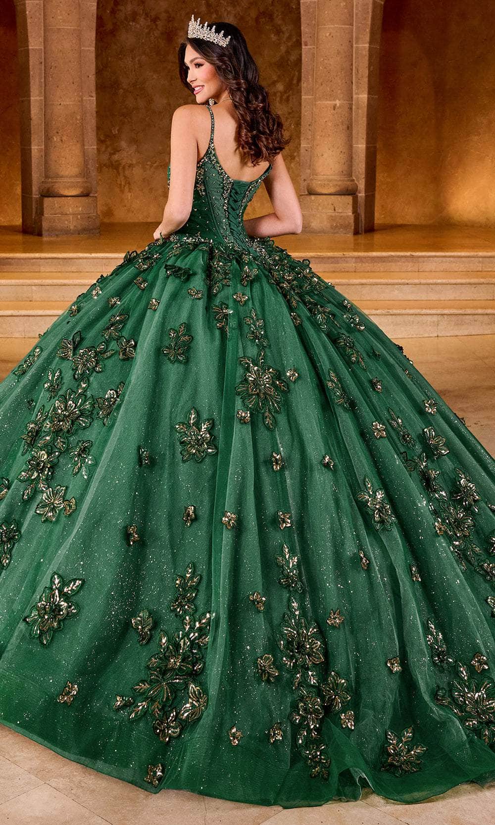 Rachel Allan Bridal RQ1149 - V-Neck Appliqued Ballgown Special Occasion Dresses