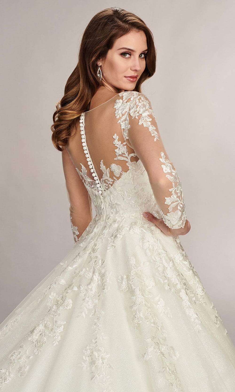 Rachel Allan MB3079 - Embroidered Illusion Neckline Wedding Gown Wedding Dresses