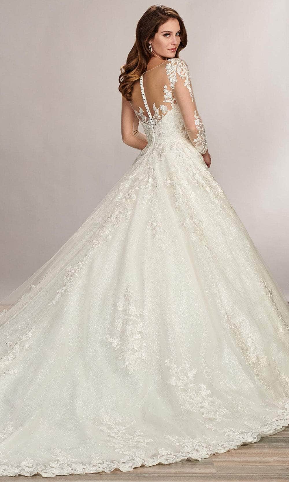 Rachel Allan MB3079 - Embroidered Illusion Neckline Wedding Gown Wedding Dresses