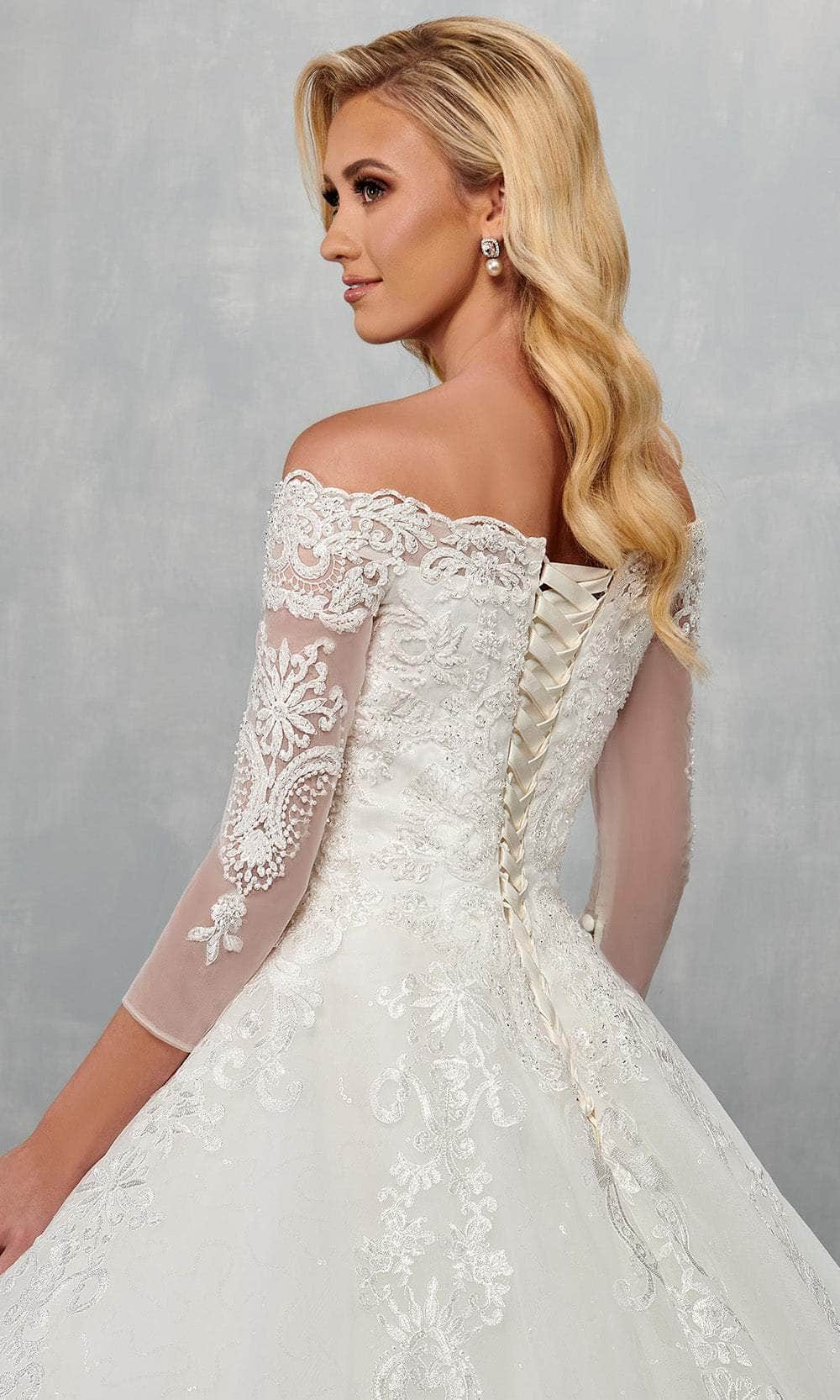 Rachel Allan MB6072 - Off-Shoulder Glitter Tulle Wedding Dress Wedding Dresses