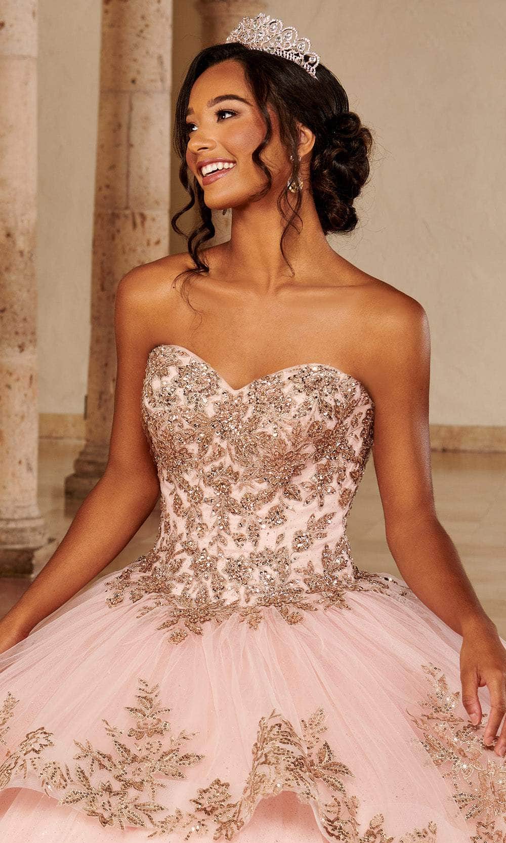Rachel Allan MQ3079 - Beaded Sweetheart Ballgown with Layered Skirt Ball Gowns