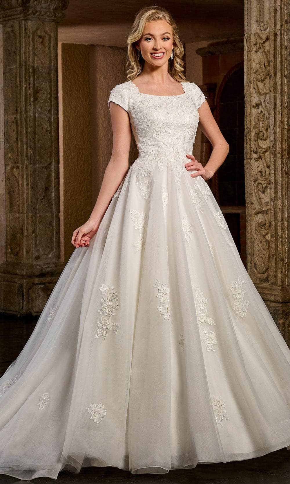 Rachel Allan RB2165 - Square Neck A-line Bridal Dress Bridal Dresses
