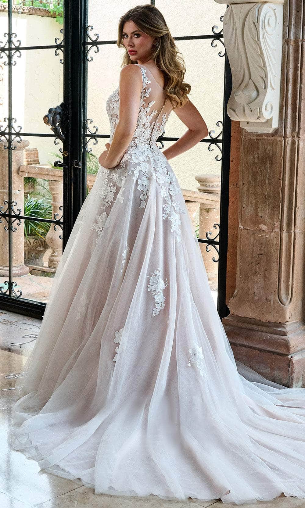 Rachel Allan RB2210 - Floral Lace Applique Wedding Ballgown Wedding Dresses