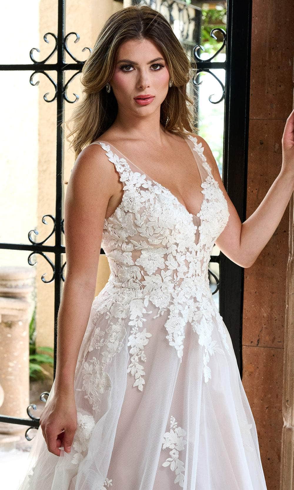 Rachel Allan RB2210 - Floral Lace Applique Wedding Ballgown Wedding Dresses