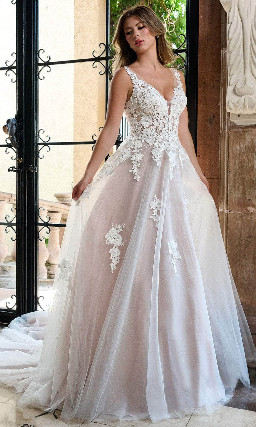 Rachel Allan RB2210 - Floral Lace Applique Wedding Ballgown Wedding Dresses