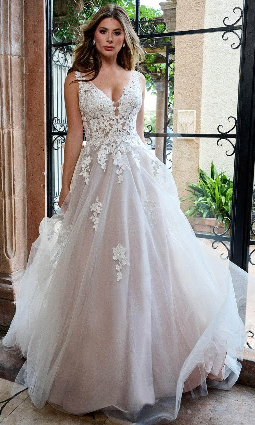 Rachel Allan RB2210 - Floral Lace Applique Wedding Ballgown Wedding Dresses