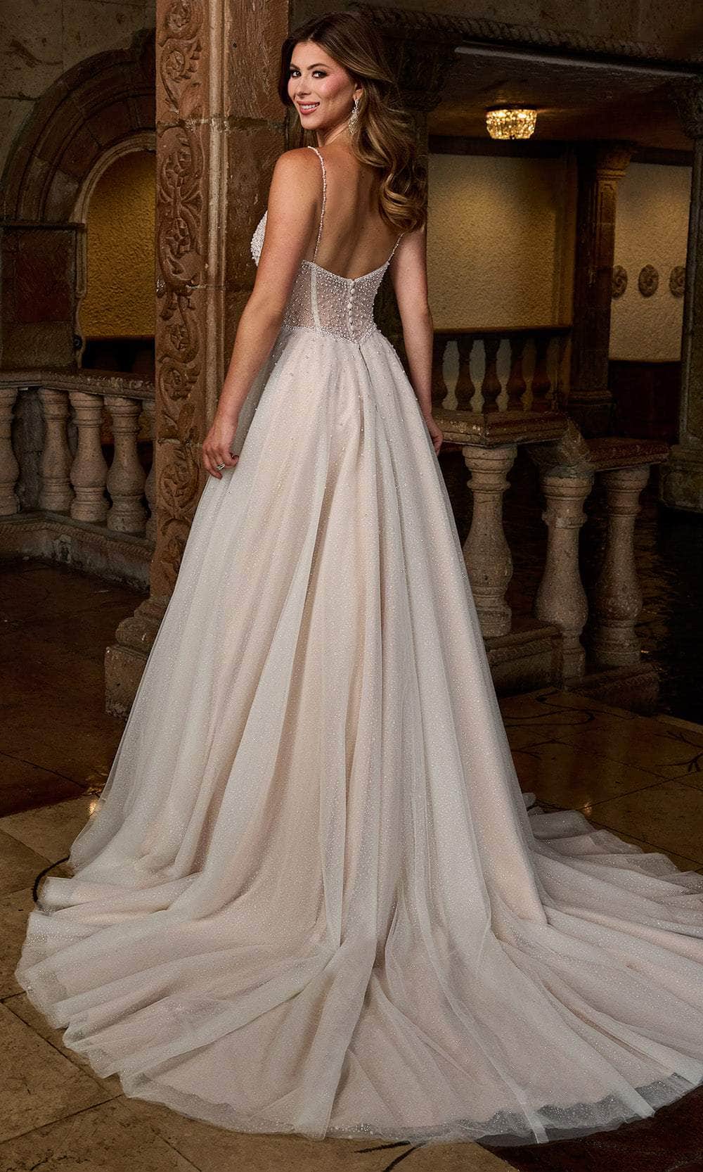 Rachel Allan RB3210 - Sleeveless Sparkling A-line Wedding Gown Bridal Dresses