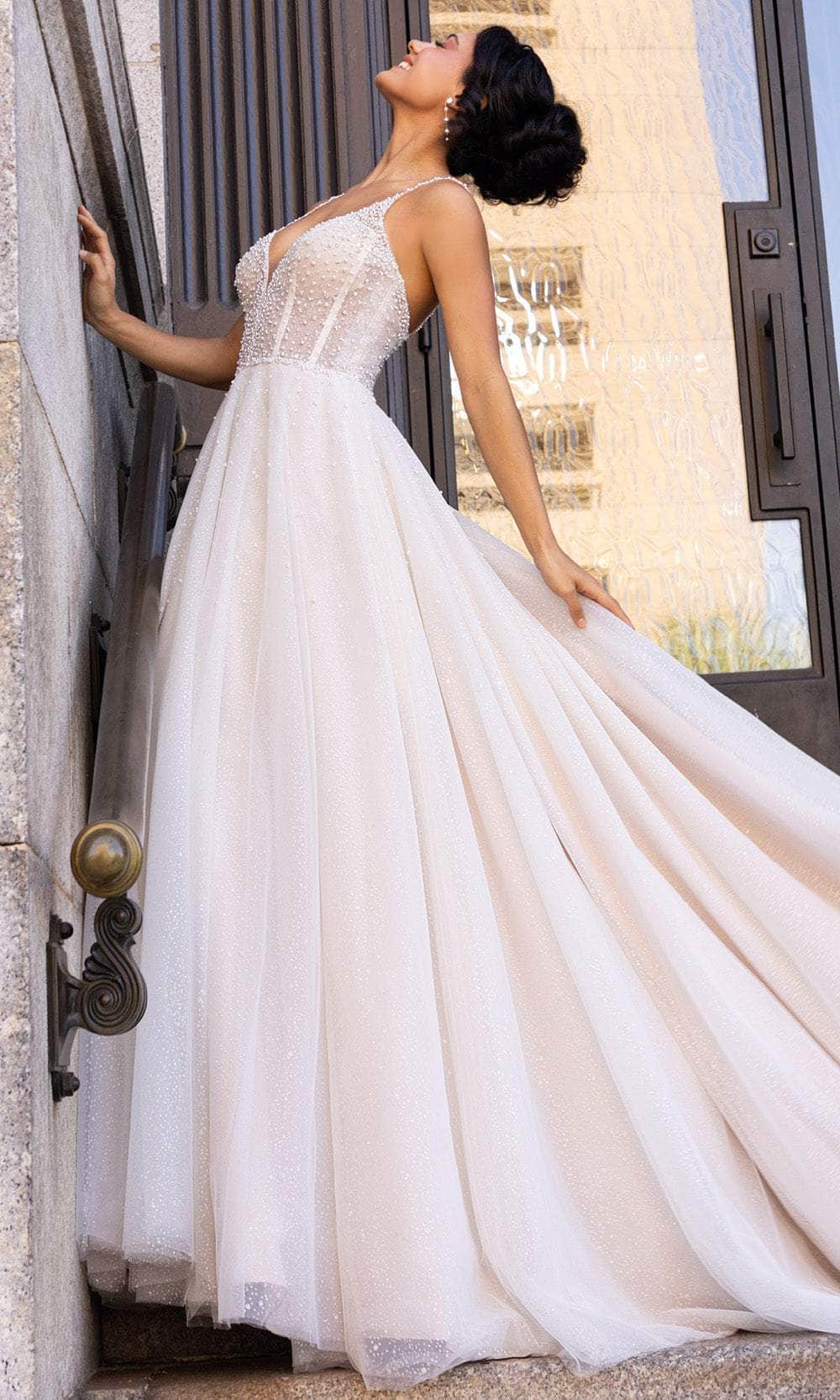 Rachel Allan RB3210 - Sleeveless Sparkling A-line Wedding Gown Bridal Dresses
