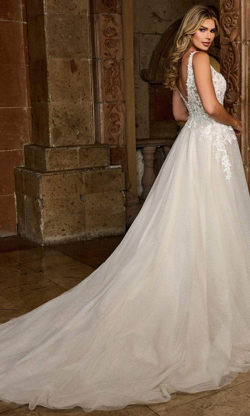 Rachel Allan RB3222 - Lace Applique A-line Bridal Gown Bridal Dresses