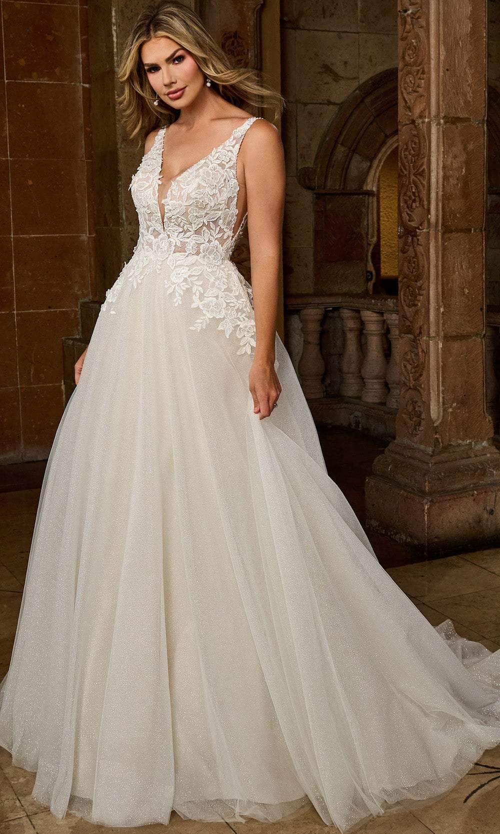 Rachel Allan RB3222 - Lace Applique A-line Bridal Gown Bridal Dresses