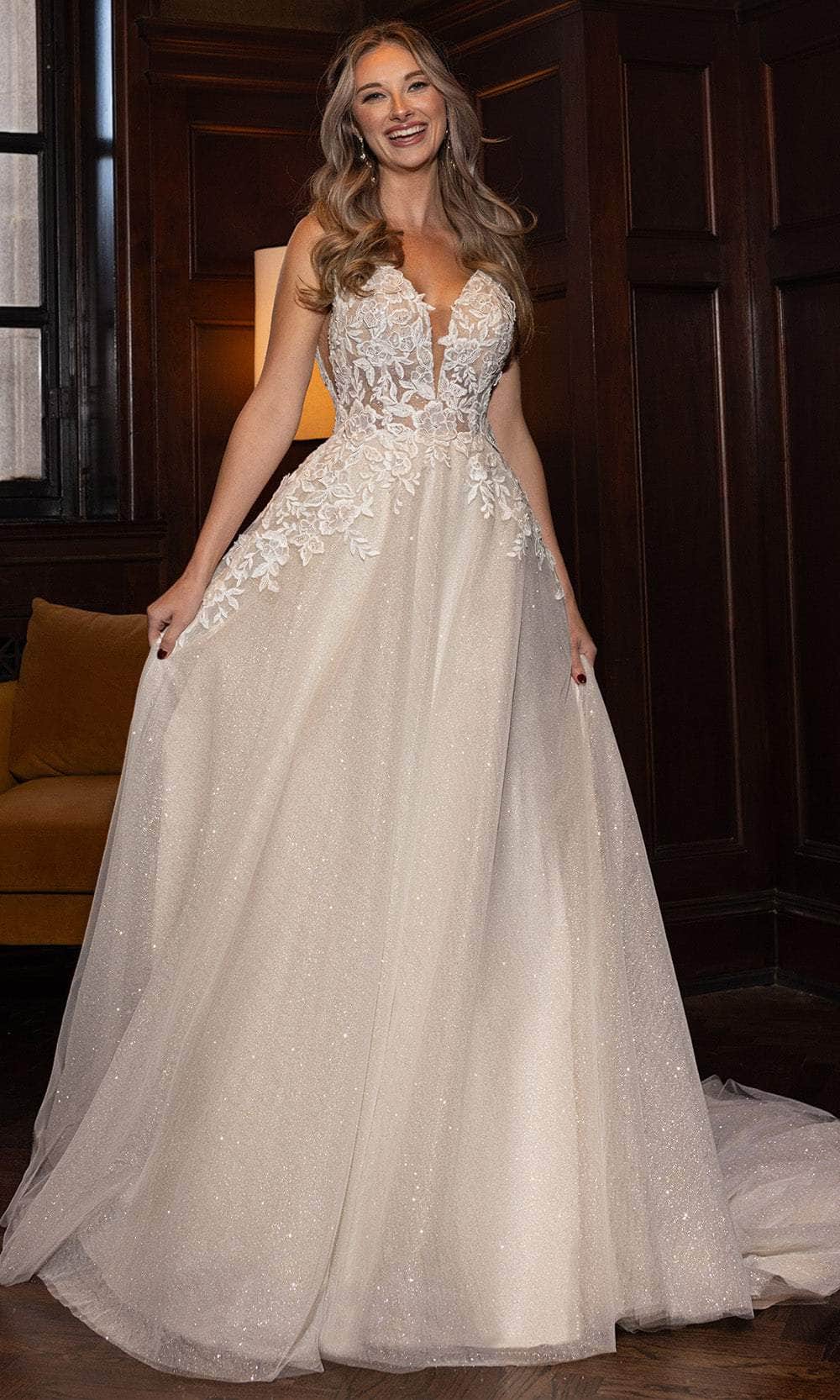 Rachel Allan RB3222 - Lace Applique A-line Bridal Gown Bridal Dresses