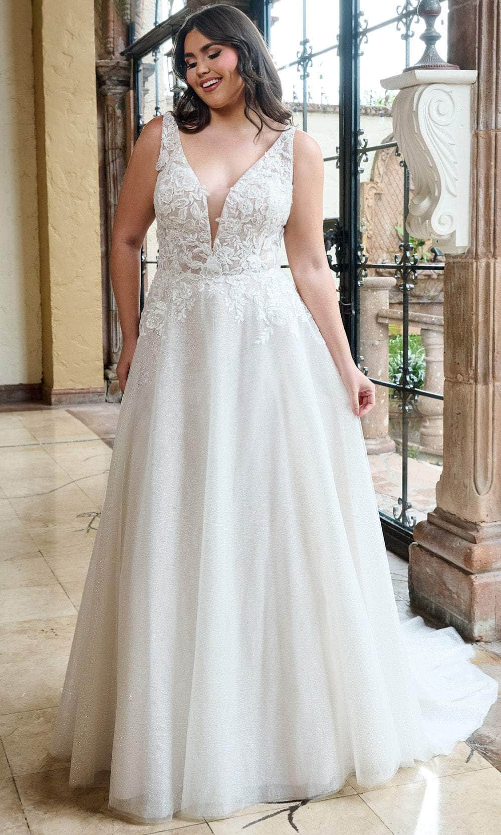 Rachel Allan RB3222 - Lace Applique A-line Bridal Gown Bridal Dresses