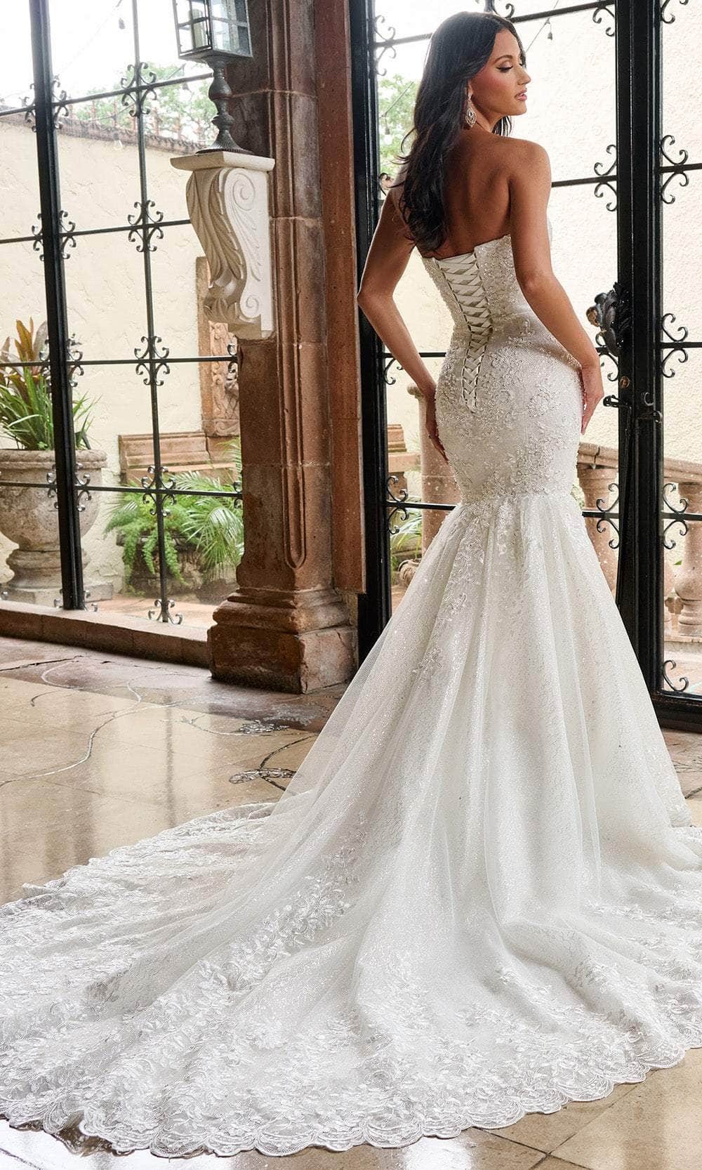 Rachel Allan RB4200 - Beaded Lace Mermaid Wedding Gown Wedding Dresses