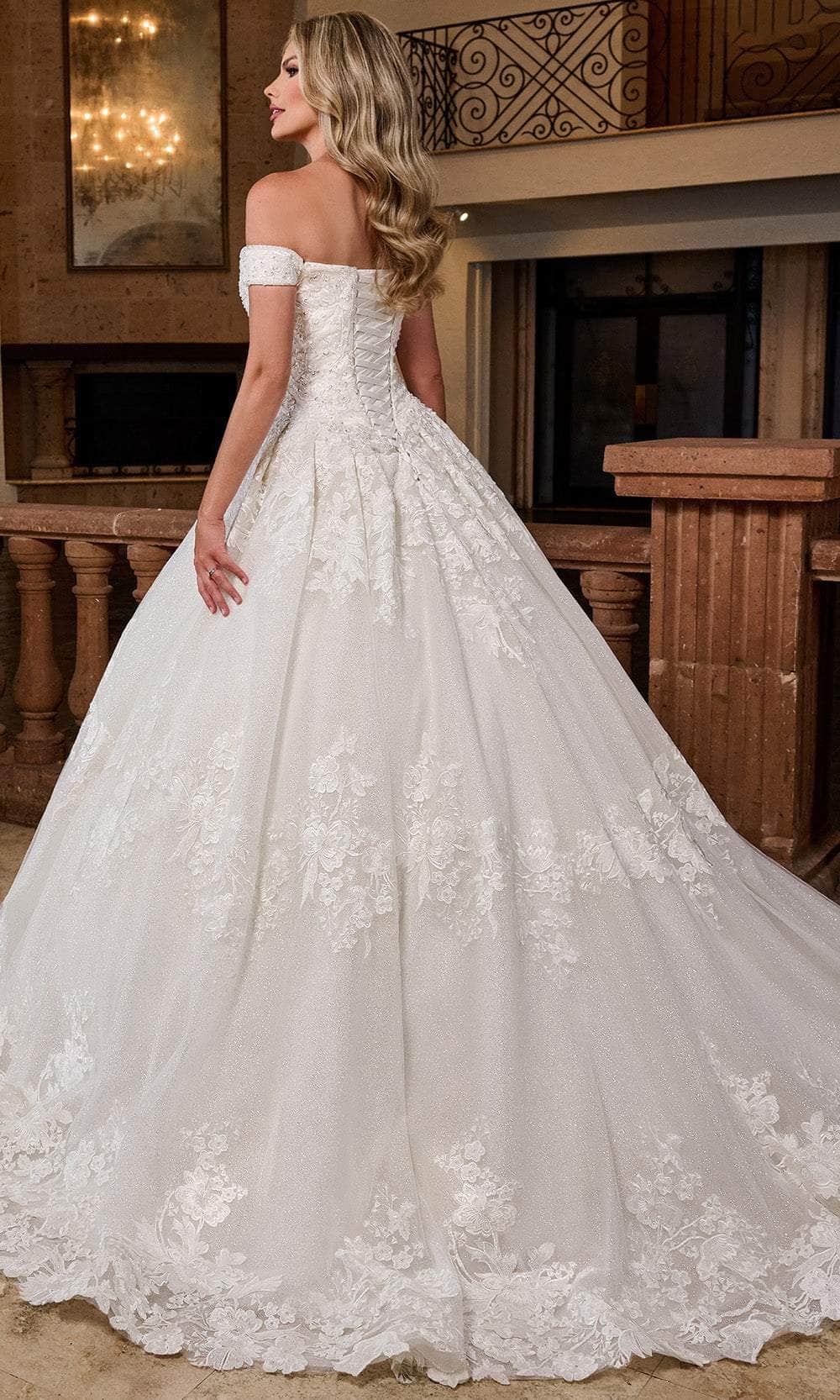 Rachel Allan RB4201 - Royal Off-Shoulder Lace Ballgown Wedding Dresses