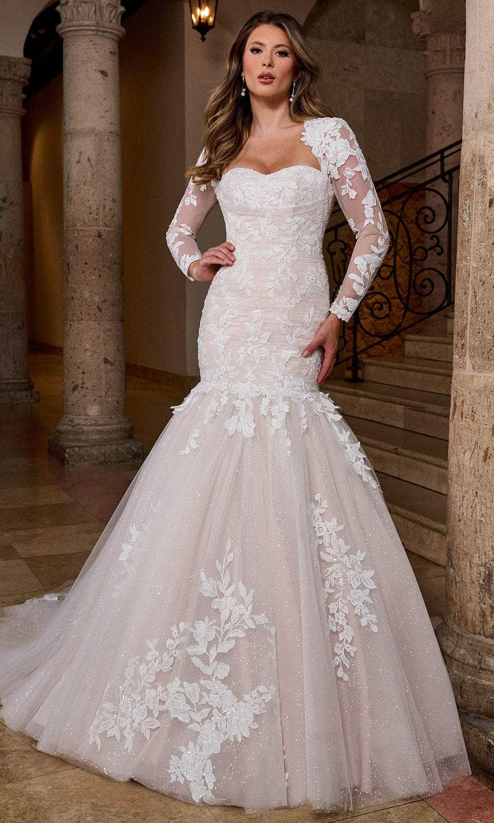 Rachel Allan RB4205 - Strapless Appliqued Wedding Gown Wedding Dresses