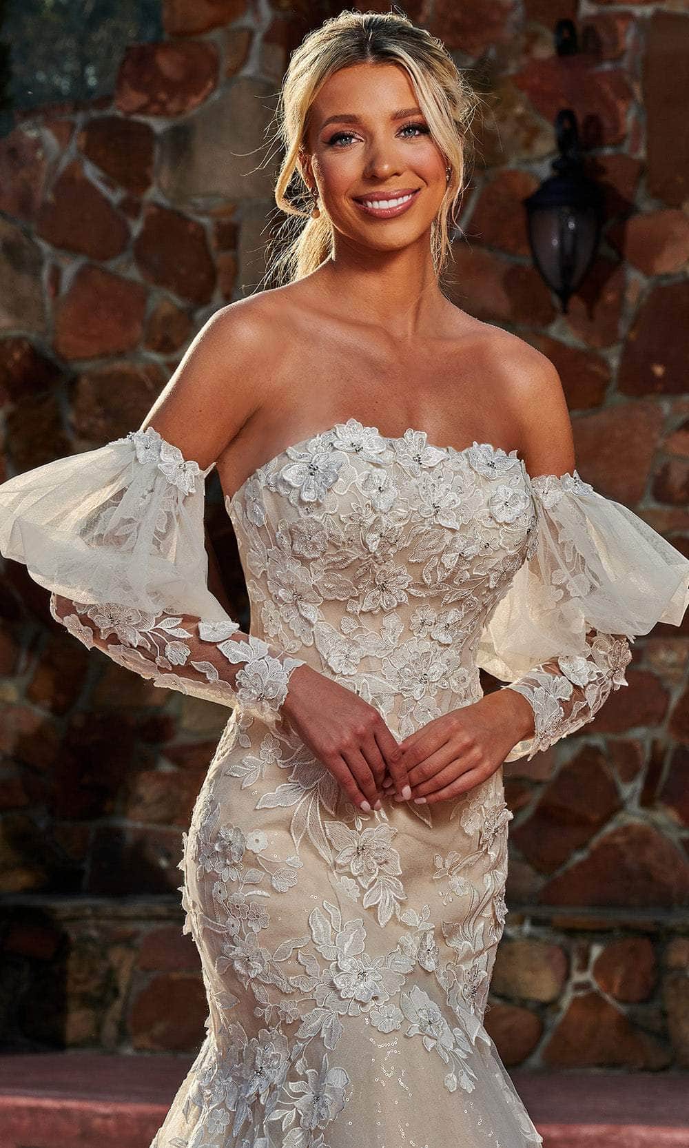 Rachel Allan RB5027 - Strapless Lace Trumpet Bridal Gown Bridal Dresses