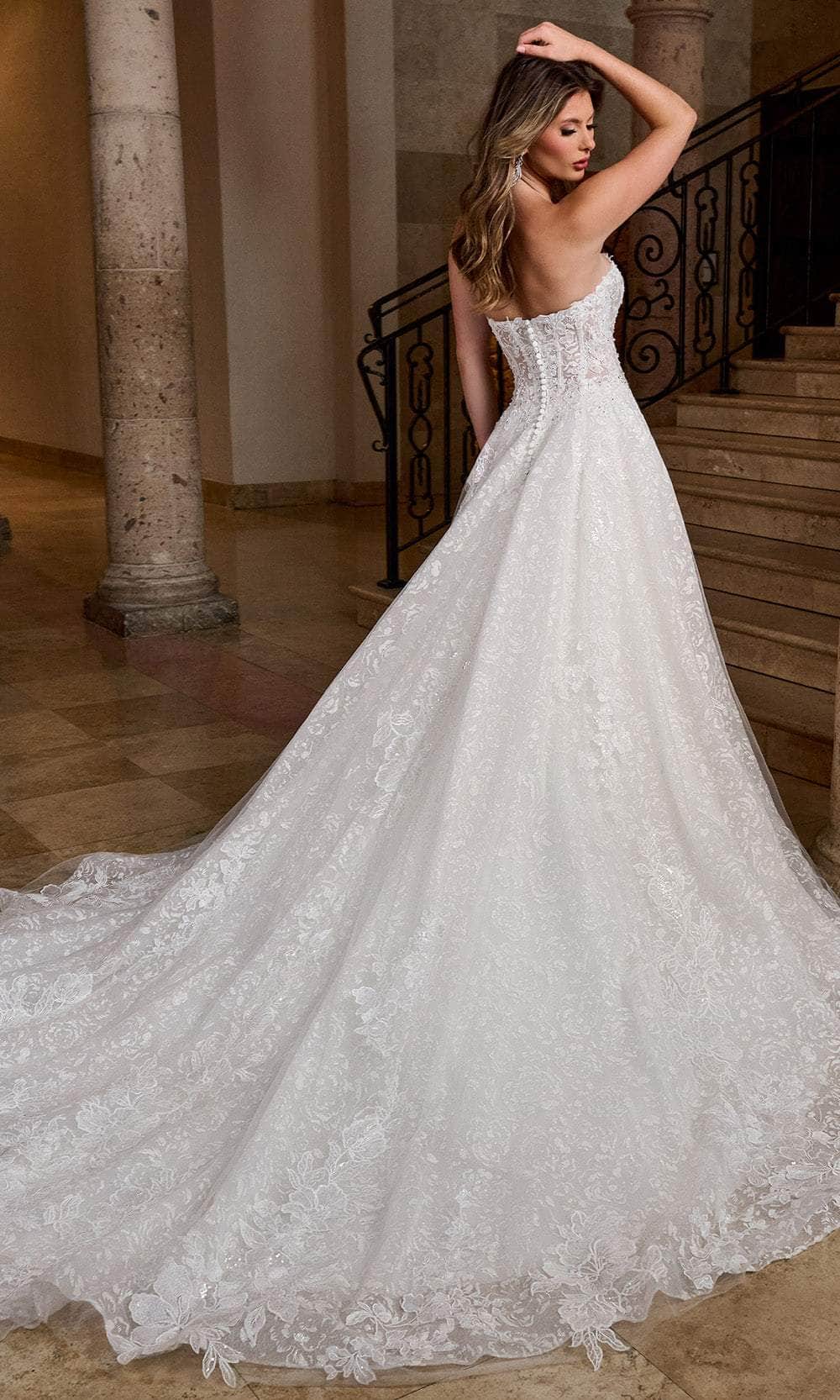 Rachel Allan RB5080 - Straight Neckline Embroidered Bridal Gown Bridal Dresses