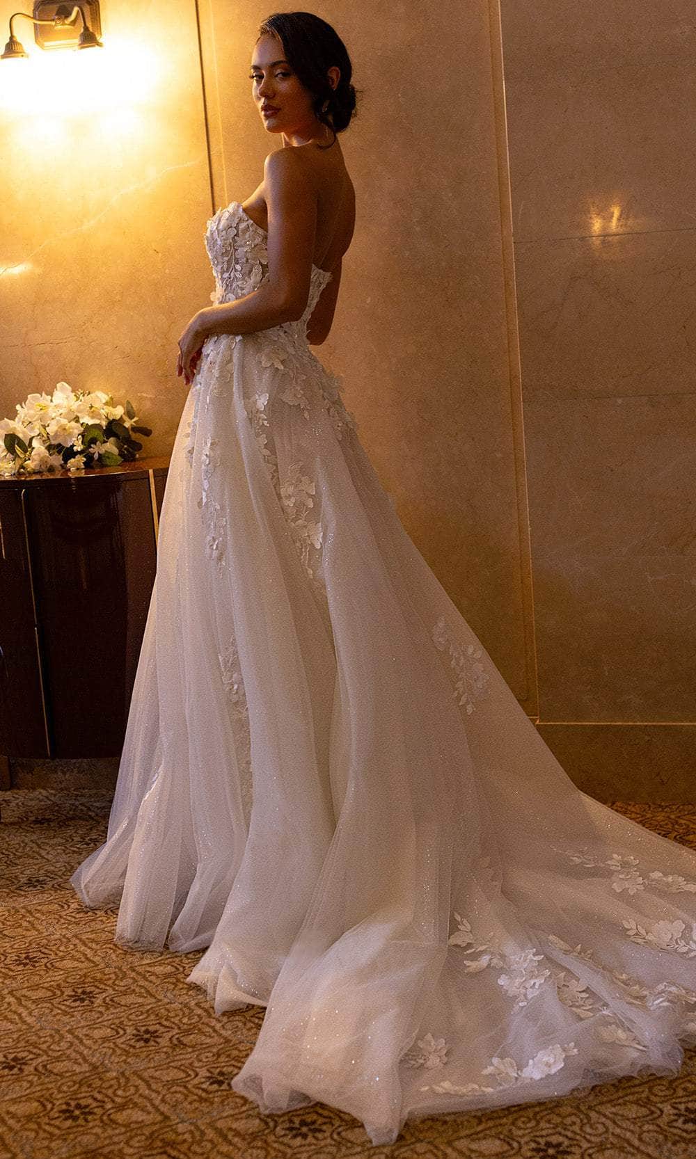 Rachel Allan RB5084 - Strapless Floral Embroidered Ballgown Wedding Dresses