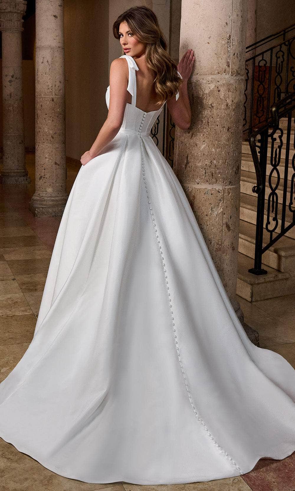 Rachel Allan RB5086 - Bow Straps Mikado Bridal Gown Wedding Dresses