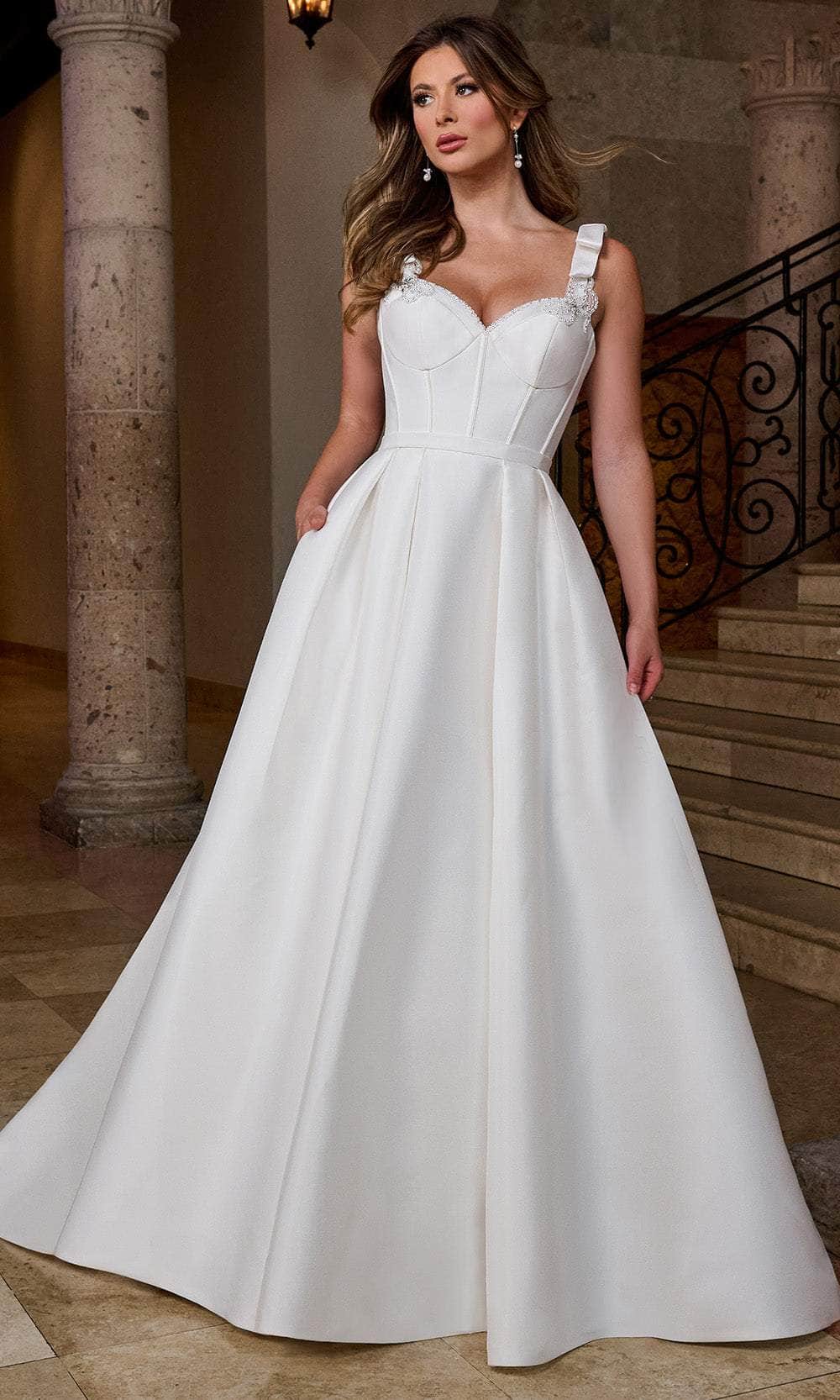 Rachel Allan RB5086 - Bow Straps Mikado Bridal Gown Wedding Dresses