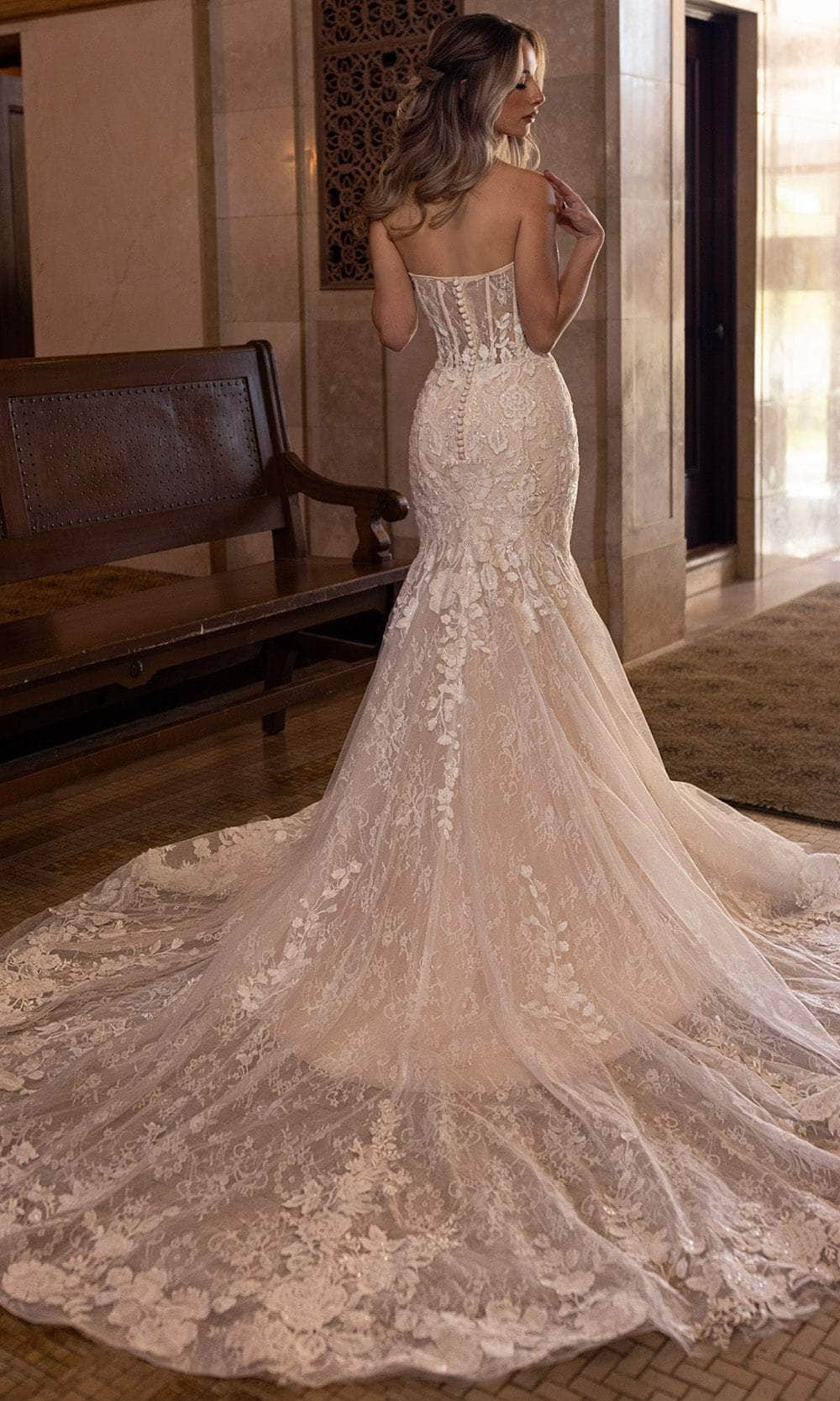 Rachel Allan RB5088 - Strapless Lace Trumpet Bridal Gown Wedding Dresses