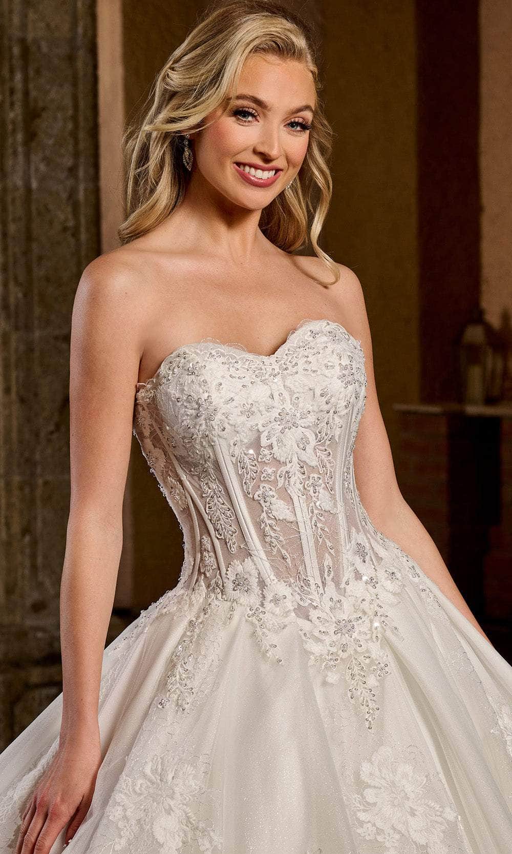 Rachel Allan RB6126 - Glitter Tulle Ball Gown with Corset Bodice Ball Gowns