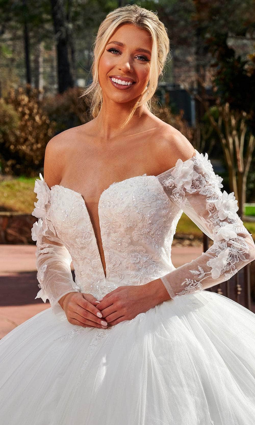 Rachel Allan RB6129 - Off Shoulder Long Sleeve Ball Gown Ball Gowns