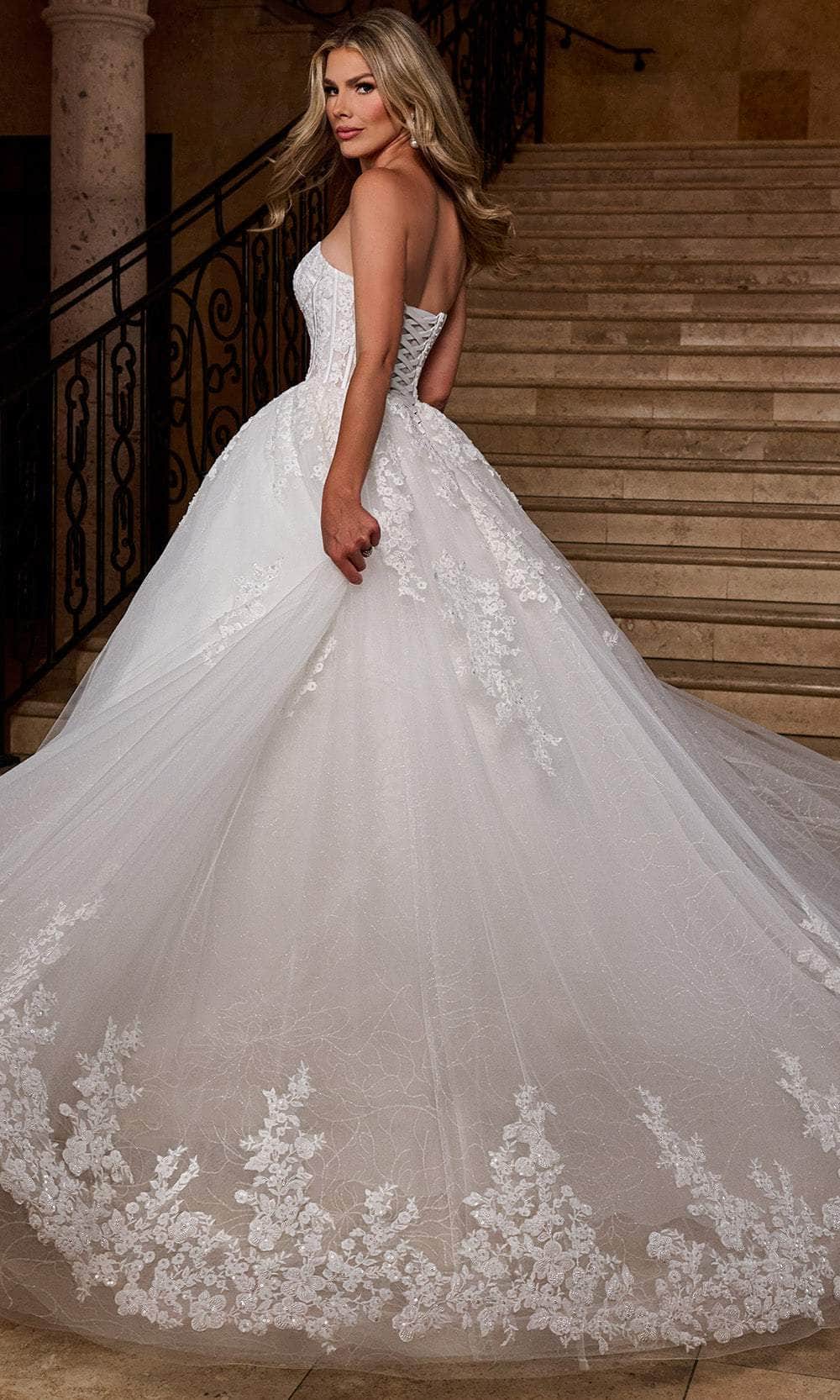 Rachel Allan RB6166 - Sheer Bodice Sweetheart Bridal Gown Wedding Dresses