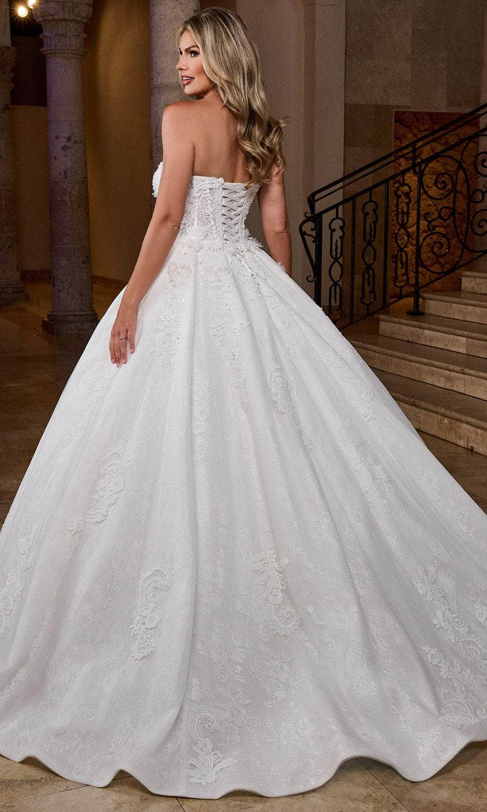 Rachel Allan RB6168 - Sweetheart Corset Ballgown with Lace Appliques Wedding Dresses