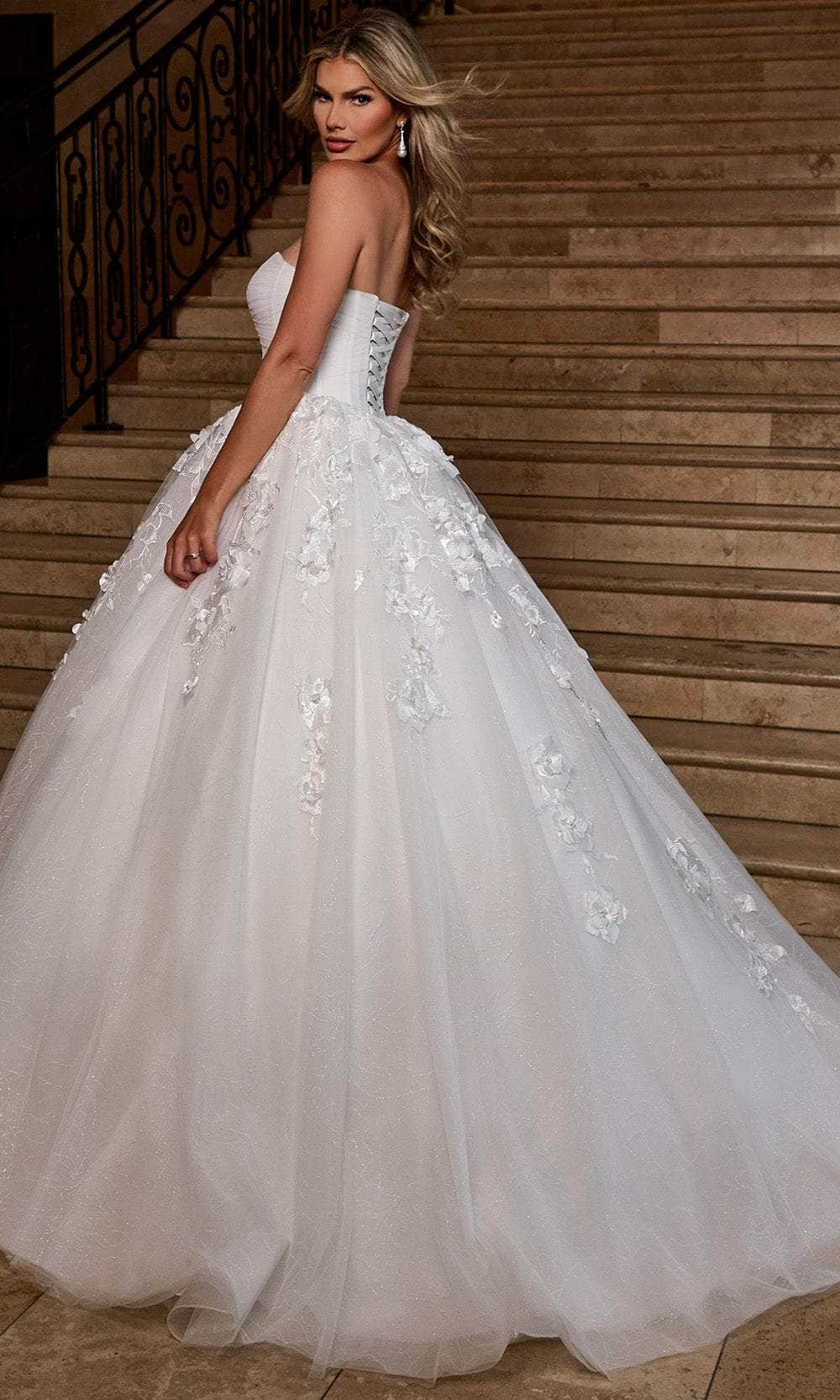 Rachel Allan RB6170 - Off-Shoulder Floral Corset Ballgown Wedding Dresses