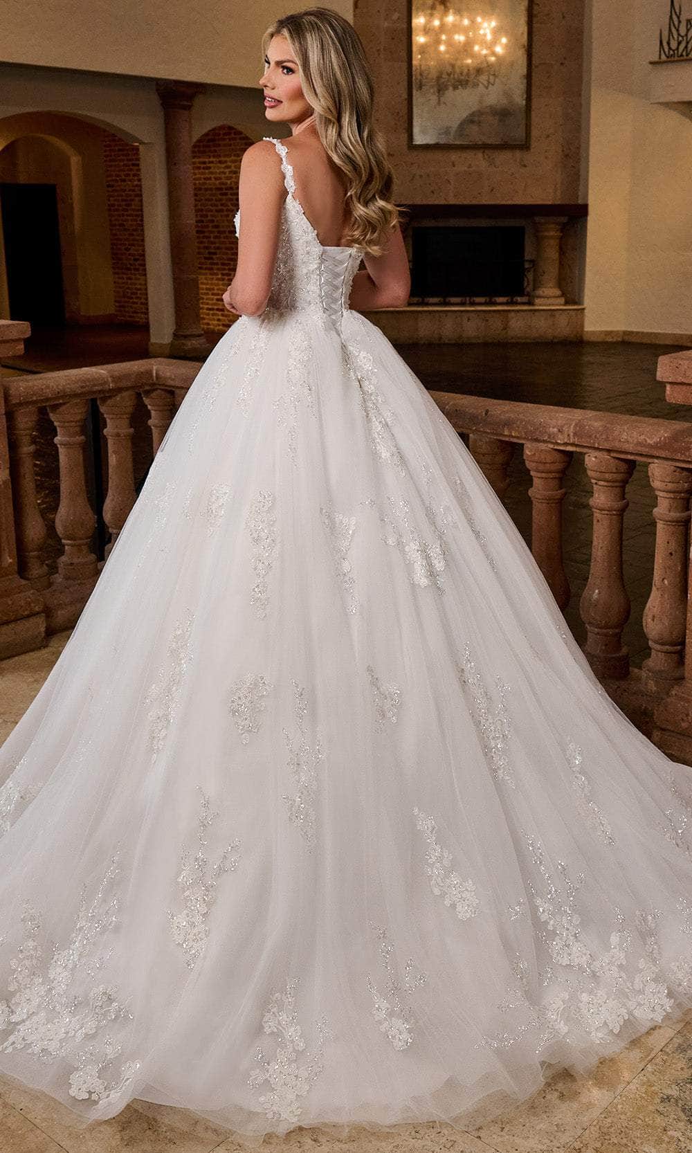 Rachel Allan RB6171 - Elegant Sleeveless Ballgown with Lace-Up Back Wedding Dresses