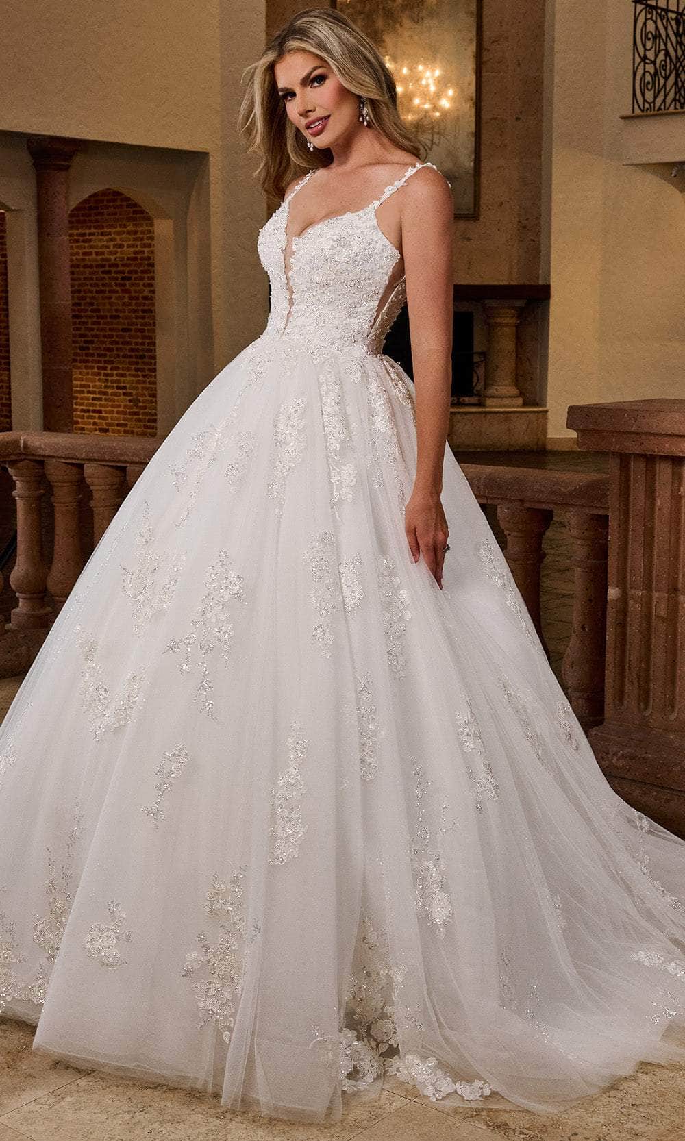 Rachel Allan RB6171 - Elegant Sleeveless Ballgown with Lace-Up Back Wedding Dresses