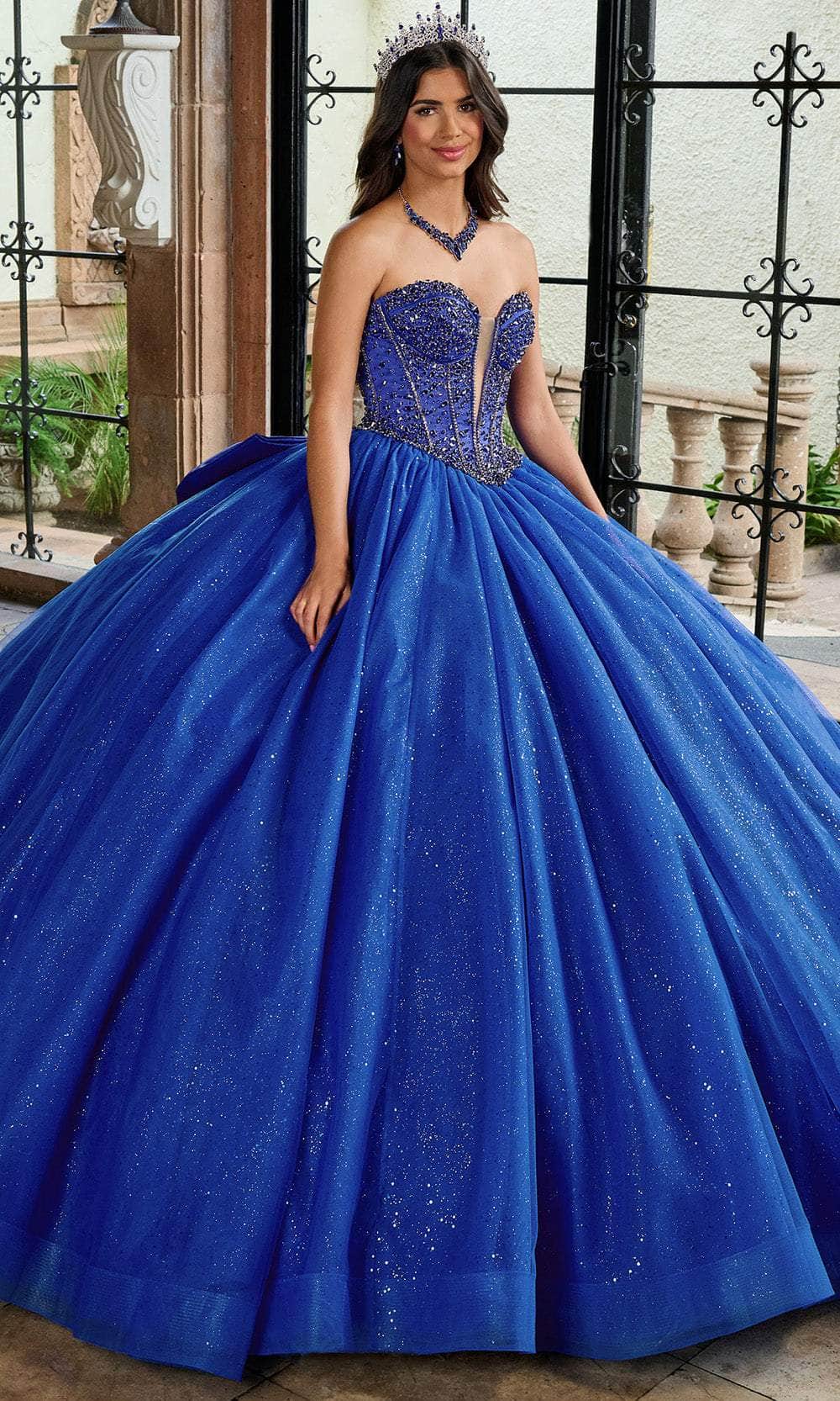 Rachel Allan RQ1156 - Strapless Corset Ballgown with Detachable Bow Ball Gowns
