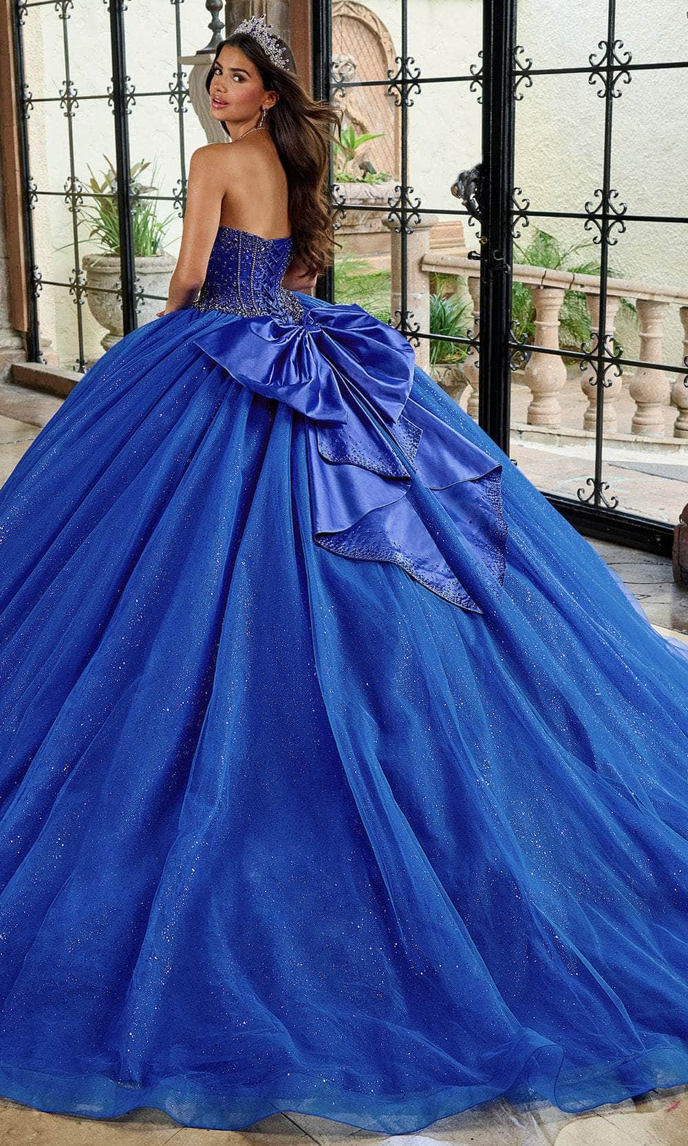 Rachel Allan RQ1156 - Strapless Corset Ballgown with Detachable Bow Ball Gowns