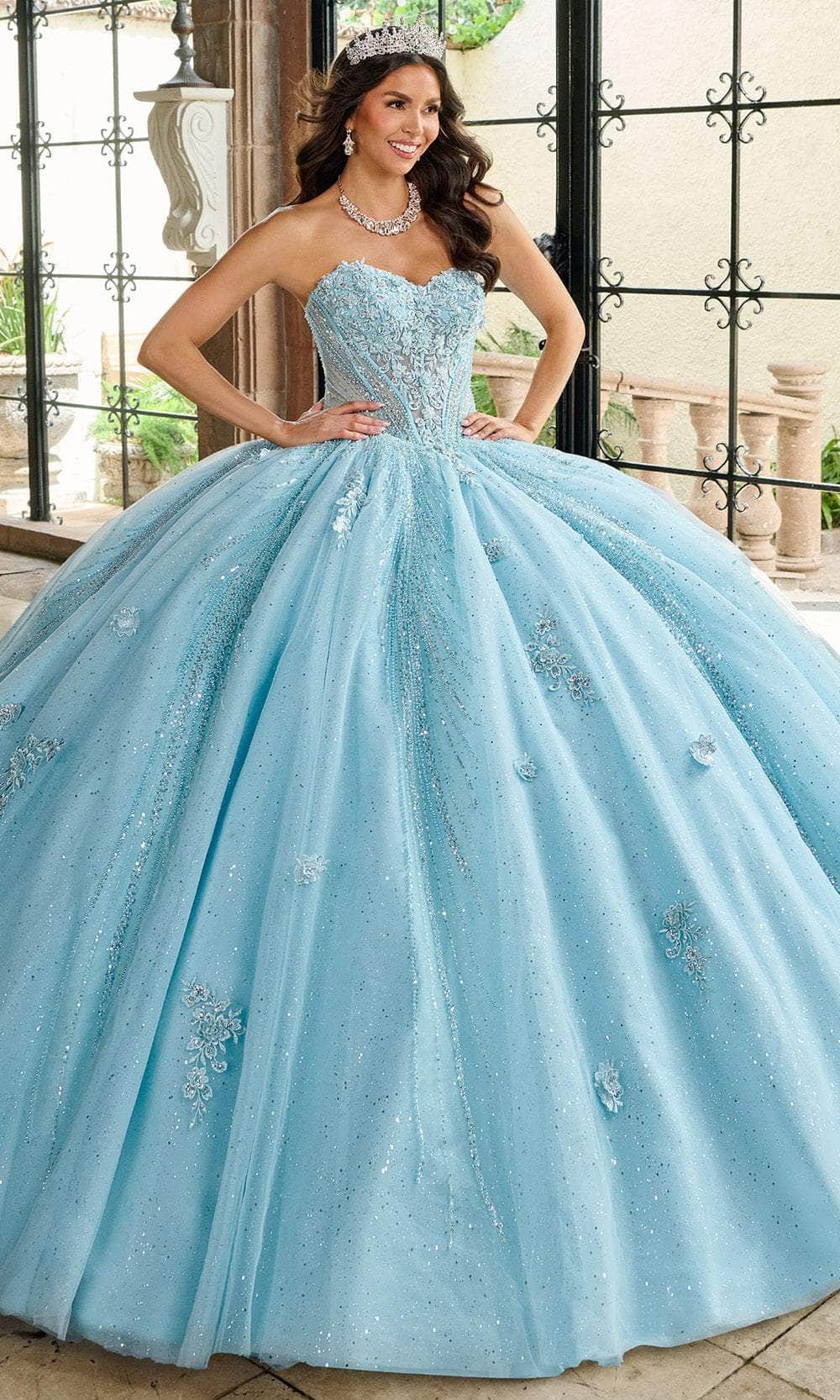 Rachel Allan RQ1162 - Sweetheart Ballgown with Floral Applique Ball Gowns