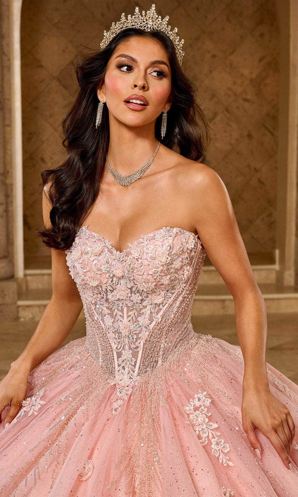 Rachel Allan RQ1162 - Sweetheart Ballgown with Floral Applique Ball Gowns