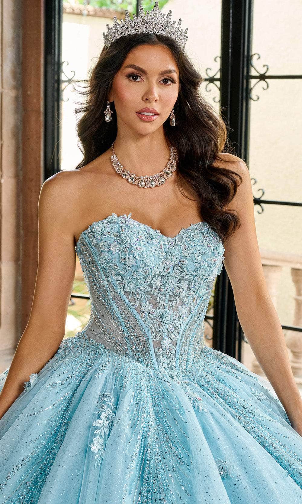 Rachel Allan RQ1162 - Sweetheart Ballgown with Floral Applique Ball Gowns