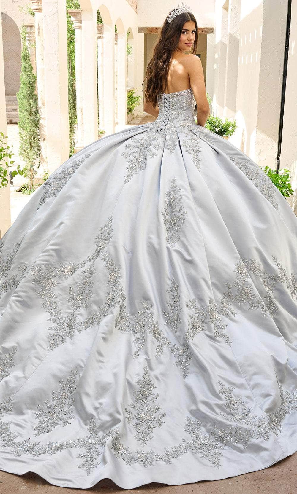 Rachel Allan RQ2217 - Embroidered Satin Quinceanera Gown Quinceanera Dresses