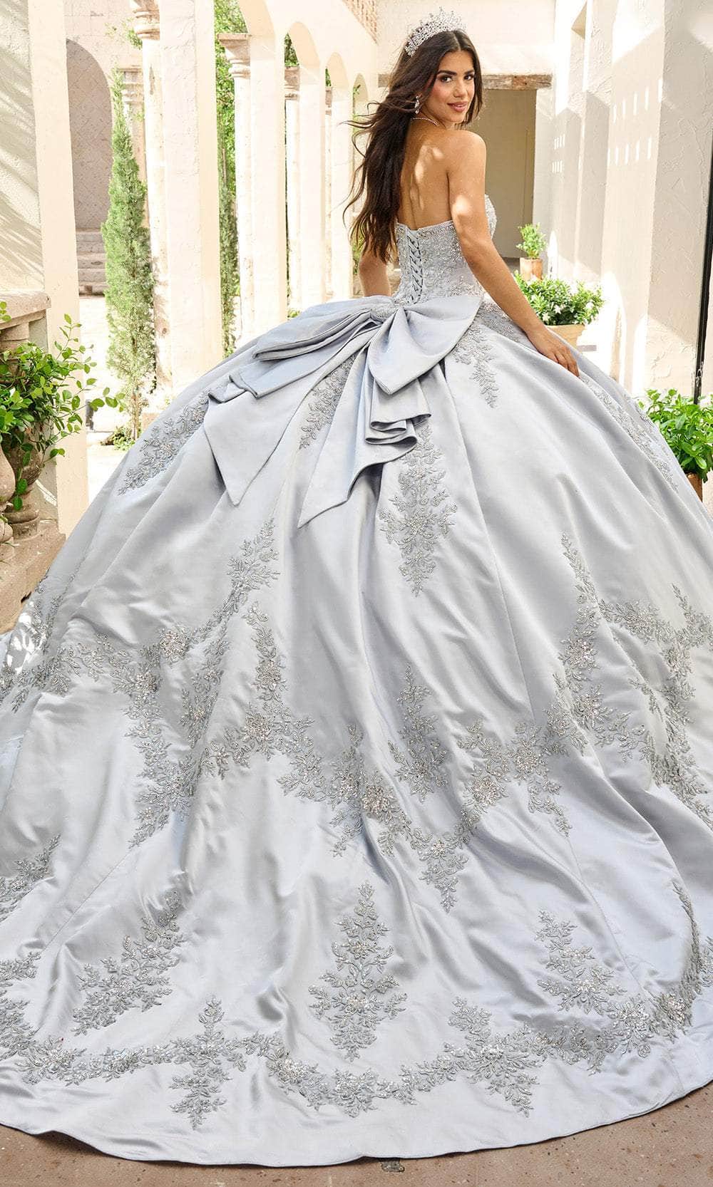 Rachel Allan RQ2217 - Embroidered Satin Quinceanera Gown Quinceanera Dresses