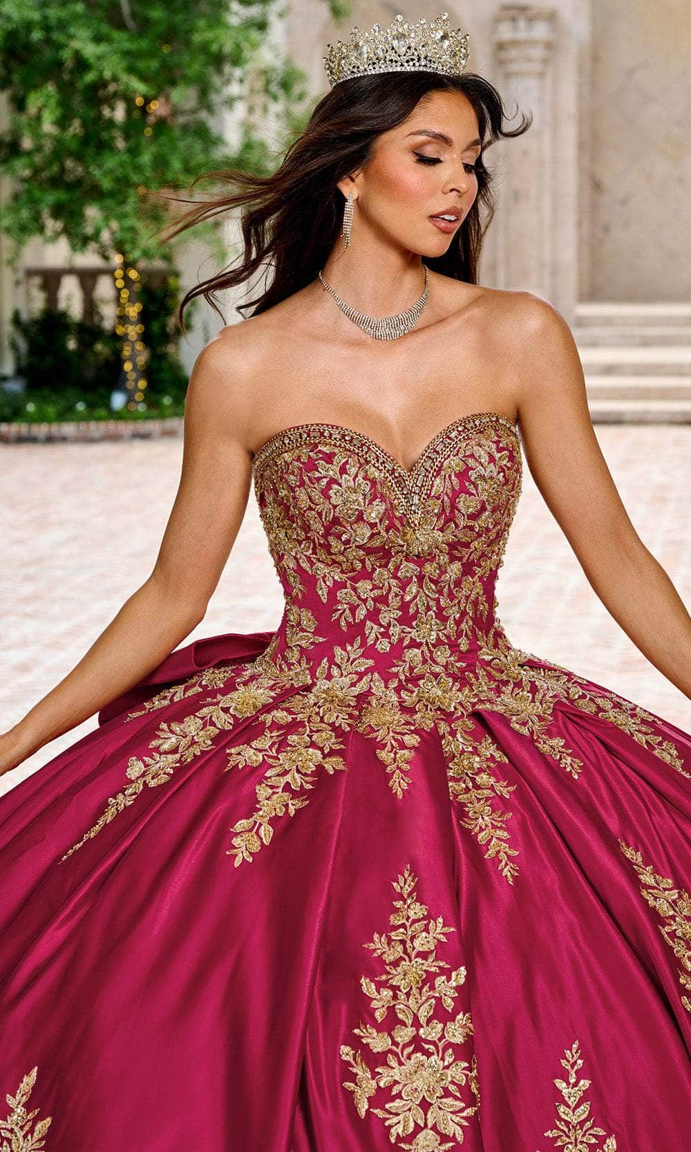Rachel Allan RQ2217 - Embroidered Satin Quinceanera Gown Quinceanera Dresses