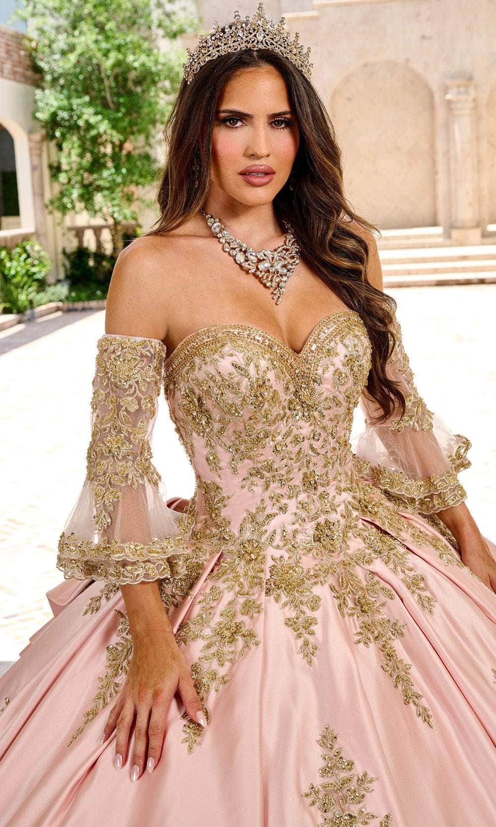 Rachel Allan RQ2217 - Embroidered Satin Quinceanera Gown Quinceanera Dresses